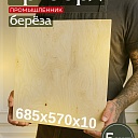 Фанера Промышленник 685х570х10мм, береза, упаковка 5 шт фото 1