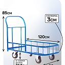 Платформенная тележка Промышленник 1200х600 ПБМ-6.12 160 мм с бортиком фото 2